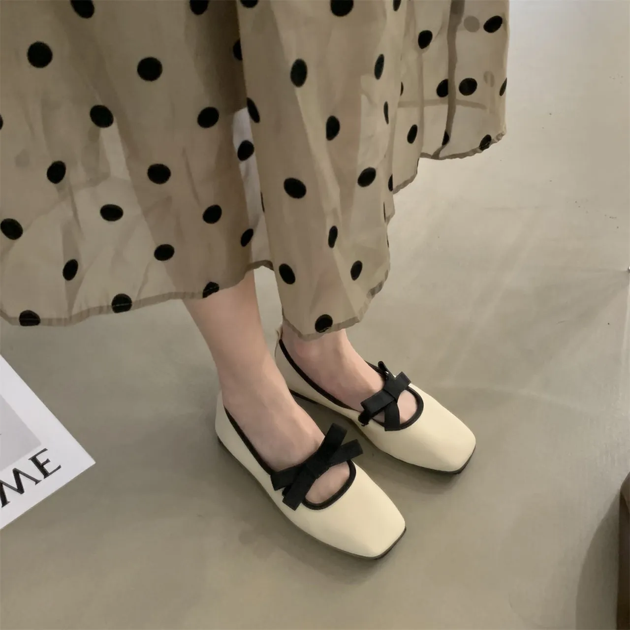 Mariposa-201 Lace Up Ballet Flat Shoes