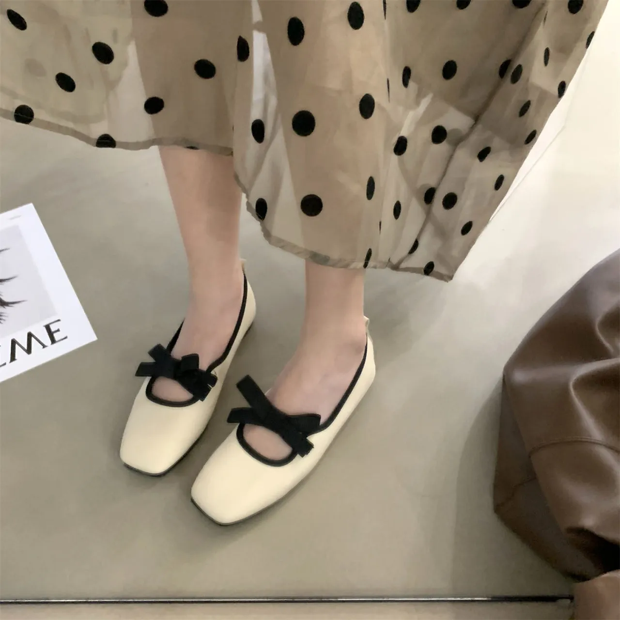 Mariposa-201 Lace Up Ballet Flat Shoes