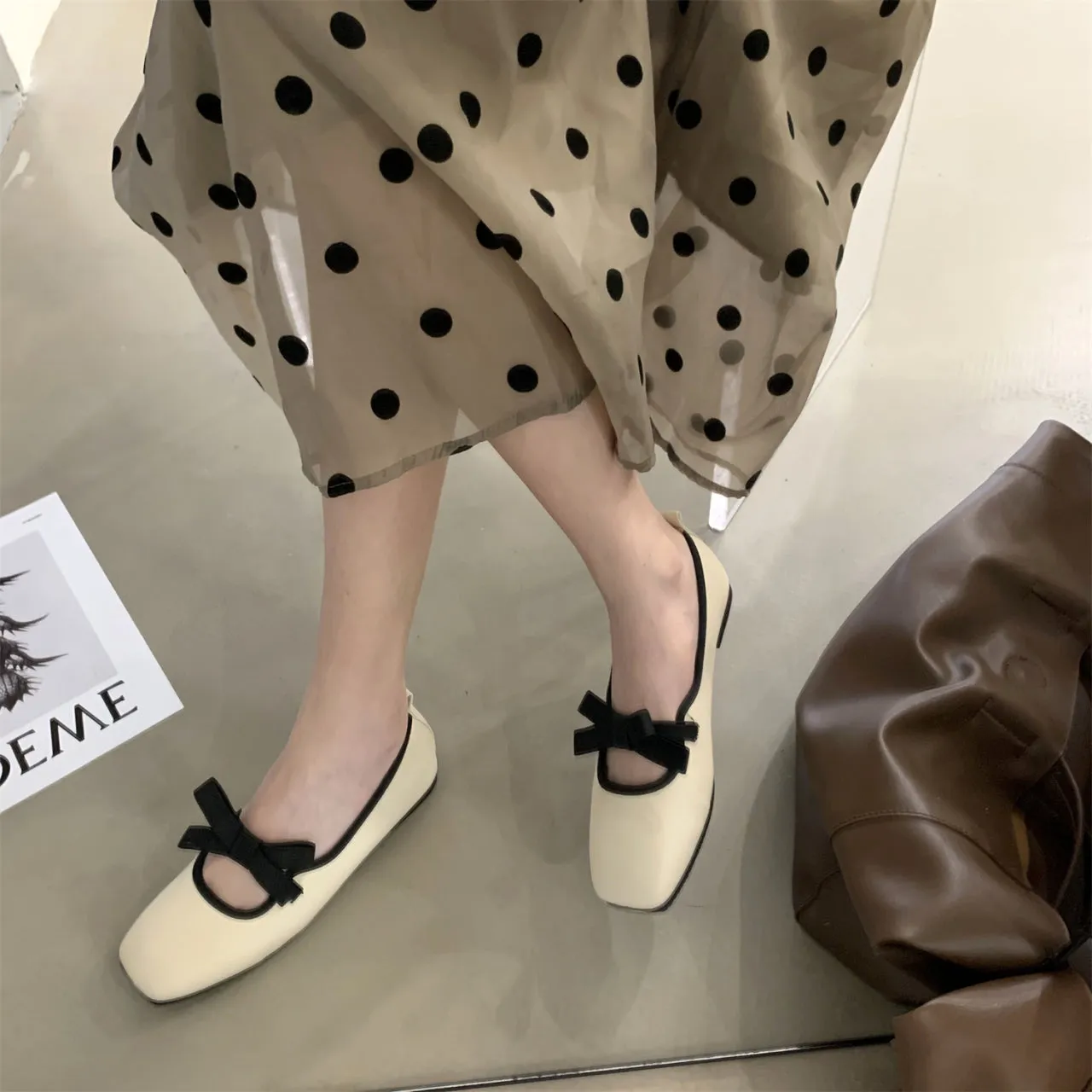 Mariposa-201 Lace Up Ballet Flat Shoes
