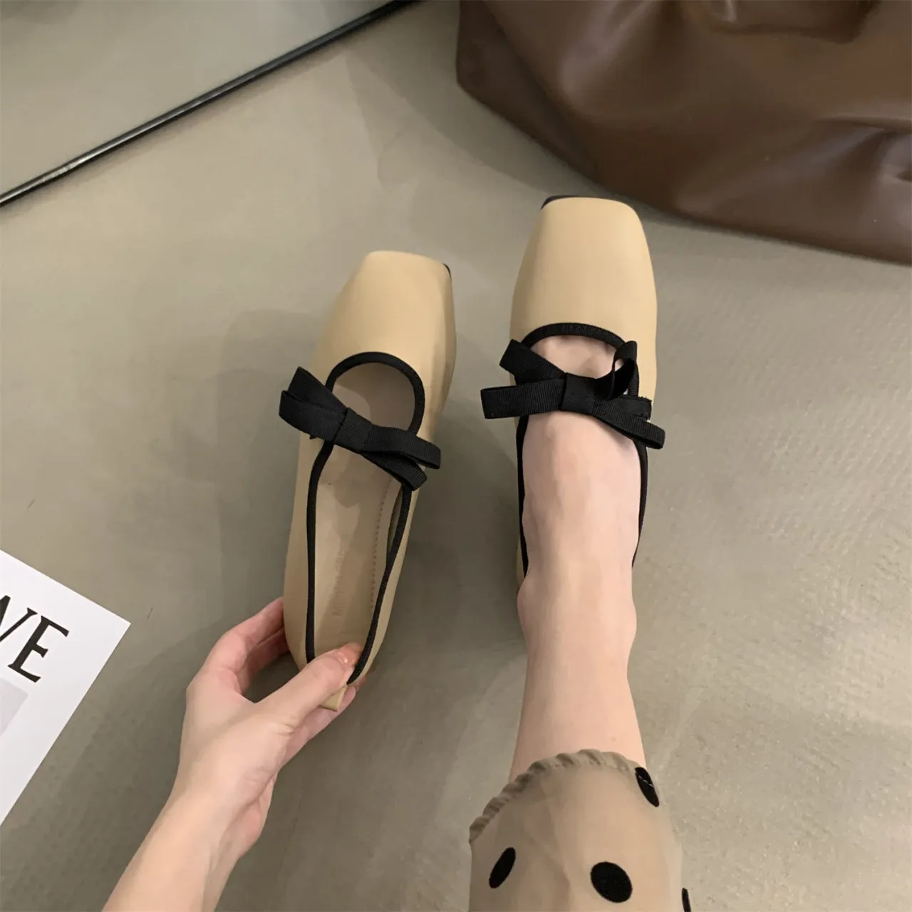 Mariposa-201 Lace Up Ballet Flat Shoes