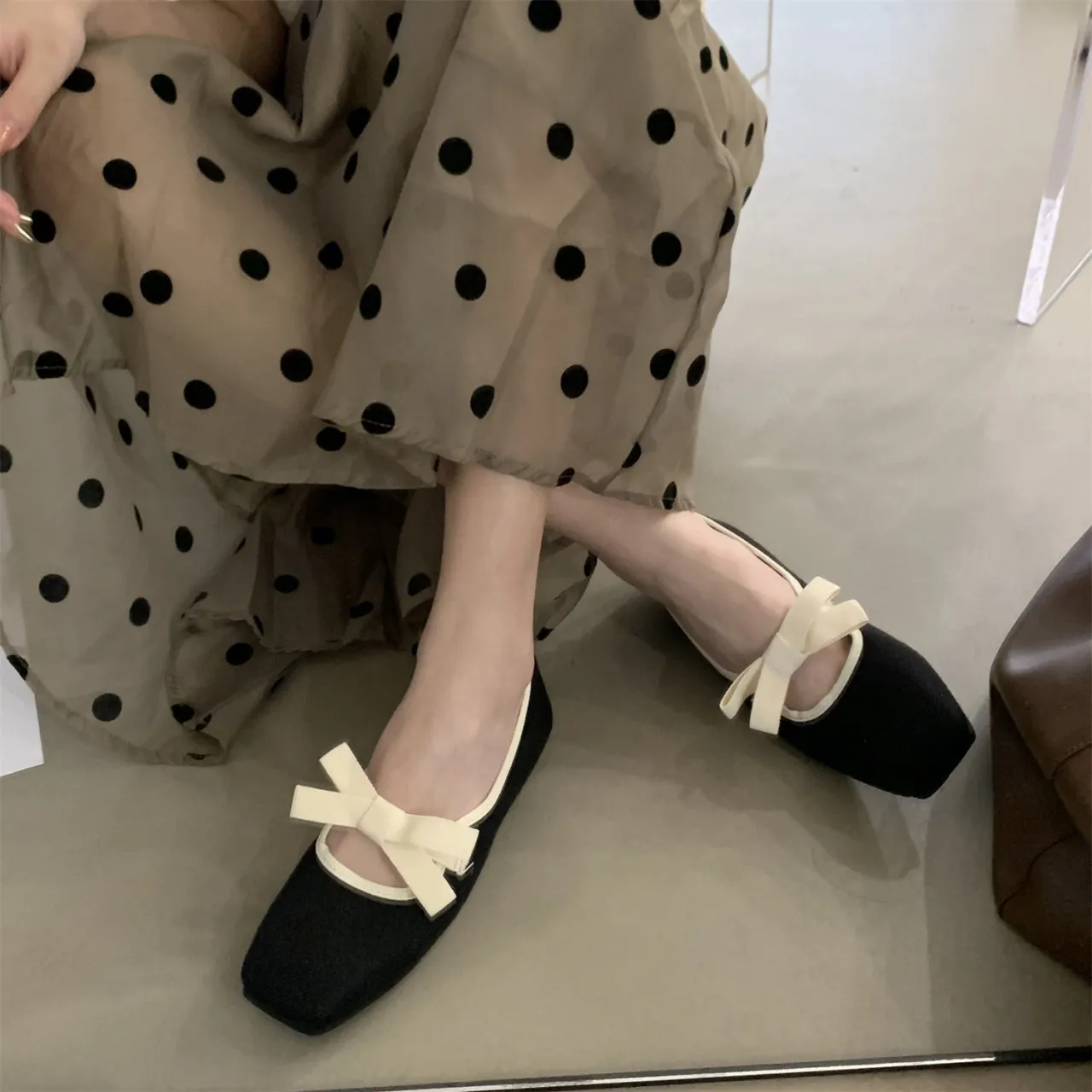 Mariposa-201 Lace Up Ballet Flat Shoes