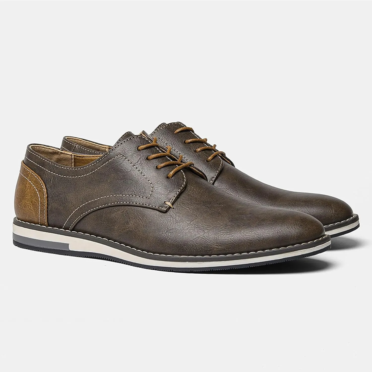 Men's Casual Business Leather Shoes Men Fashion Lace-up Derby Shoe Mens Light Comfortable Outdoor Driving Flats