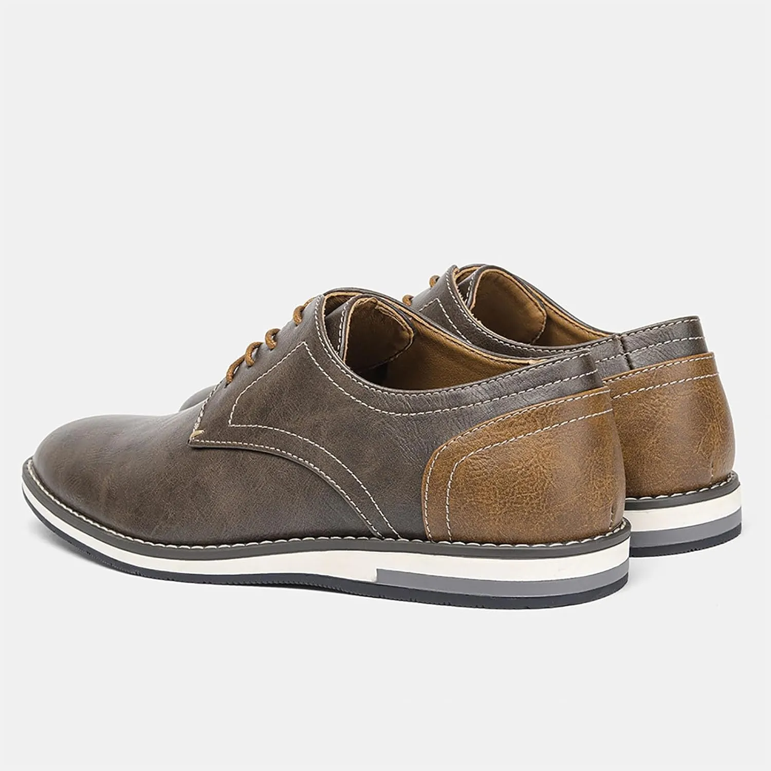 Men's Casual Business Leather Shoes Men Fashion Lace-up Derby Shoe Mens Light Comfortable Outdoor Driving Flats