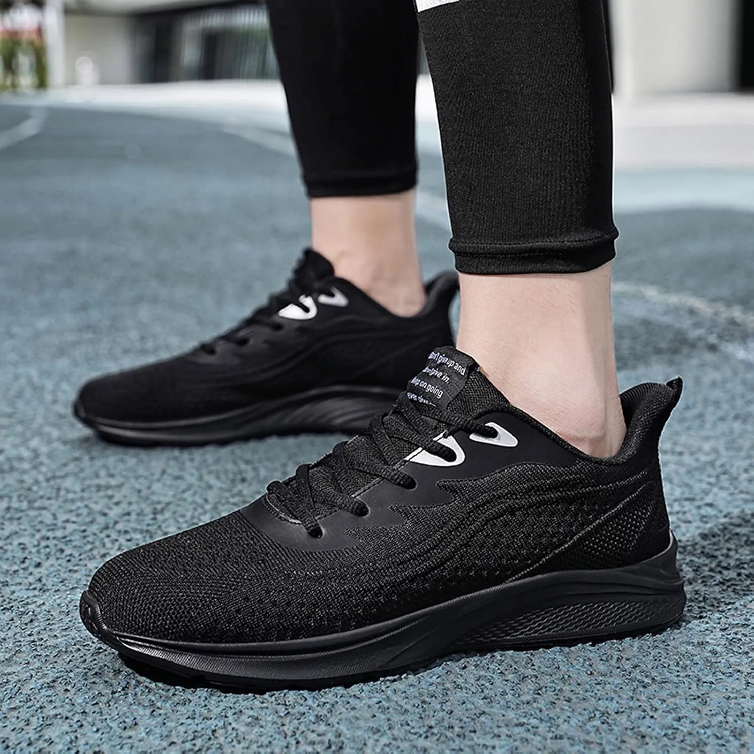 Mens Shoes Mesh Breathable Lace Up Solid Color Casual Fashion Simple Shoes Running Sneaker Lite Adapt Sneaker