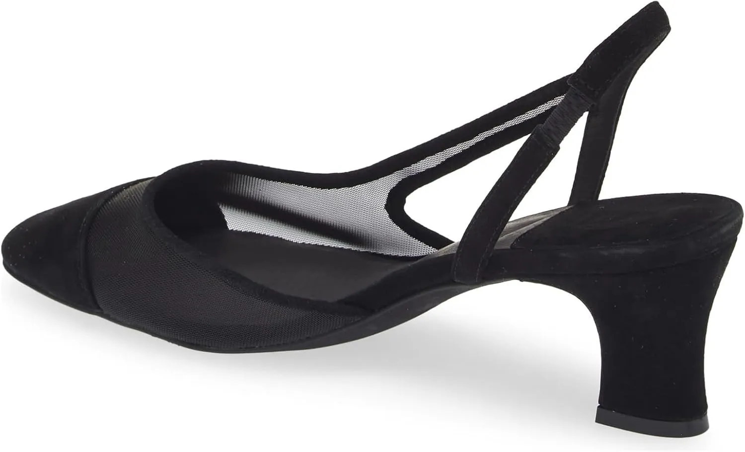 MICIFA Slingback Heels for WomenRound Toe Chunky Heeled Pumps Ankle Strap Fashion Splicing Dress Shoes