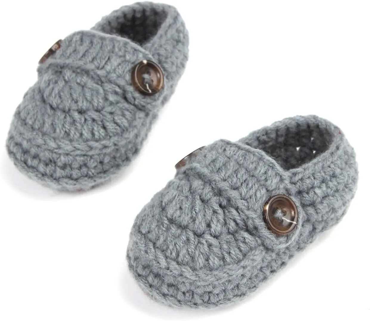 Newborn Baby Hand Knitting Crochet Booties Shoes Mary Jane First Walking Non-Slip Stay On Warm Knit Sock Boots