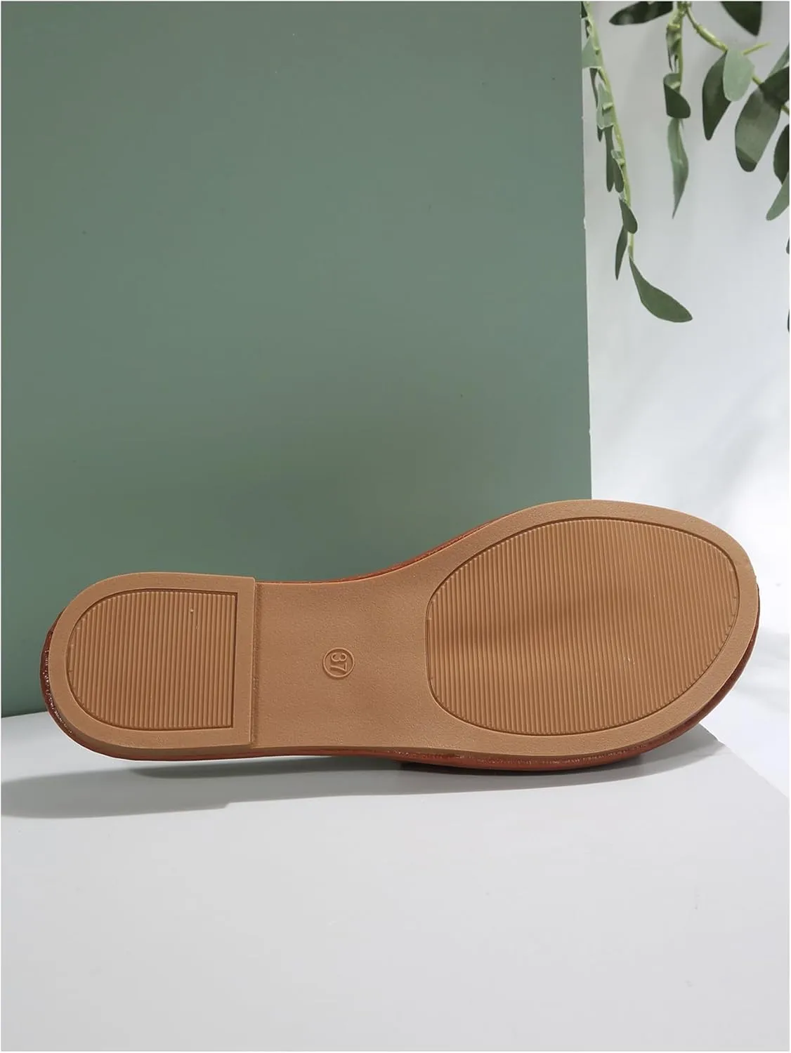 OYOANGLE Women's PU Leather Open Toe Flat Sandals Single Band Summer Casual Slip on Slides