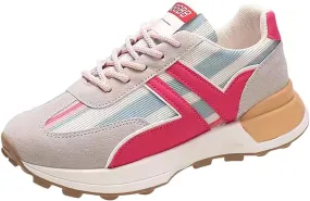 Padgene Sneakers for Women Casual Walking Shoes Comfortable Tennis Lace Up Non-Slip Running Shoes Womens Fashion Sneakers