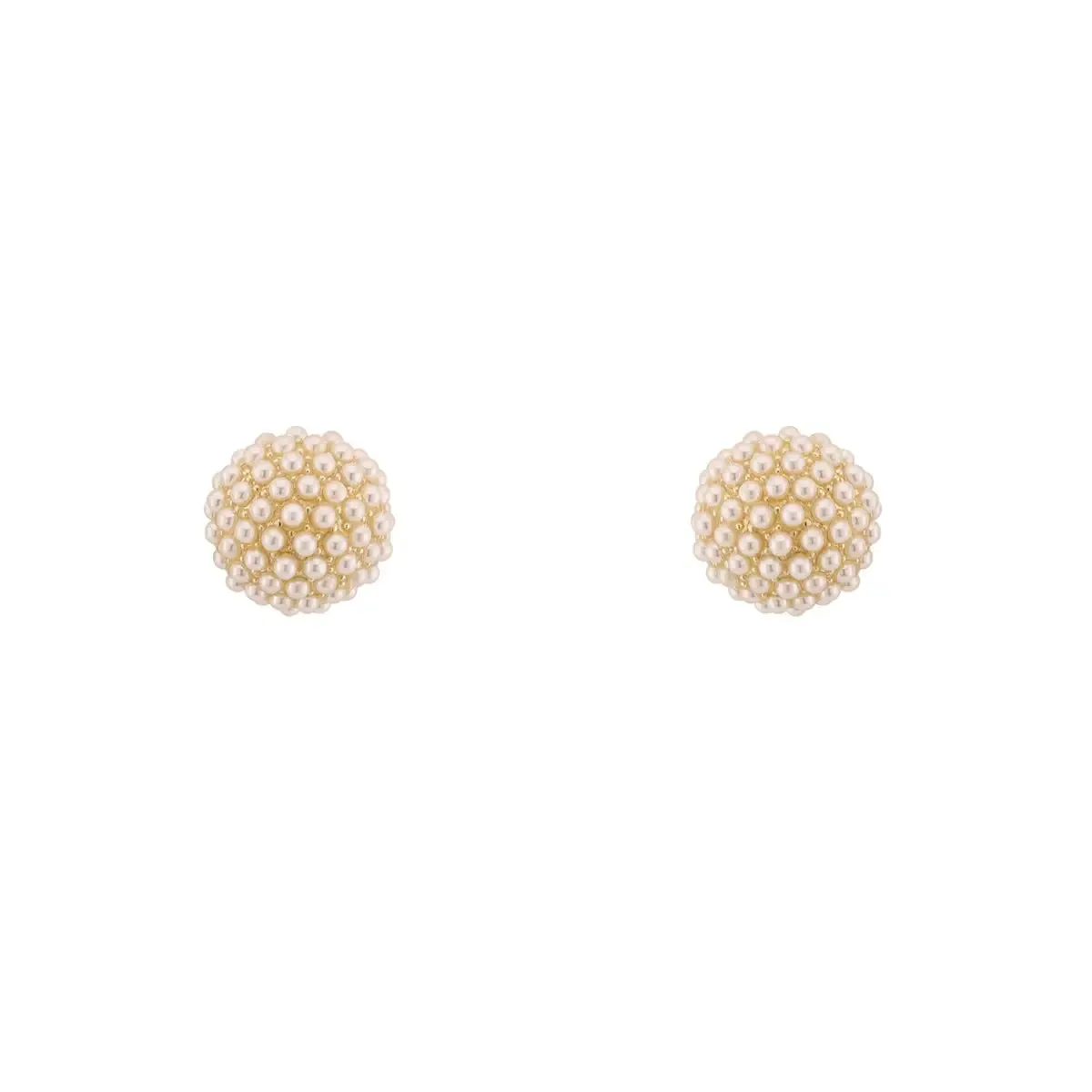 Pearl Studded Circle Earrings