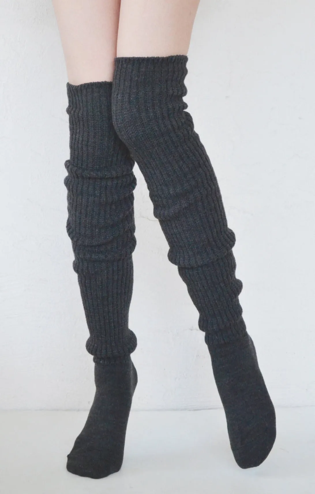 Scrunchy Over The Knee Lounge Wool Blend Socks