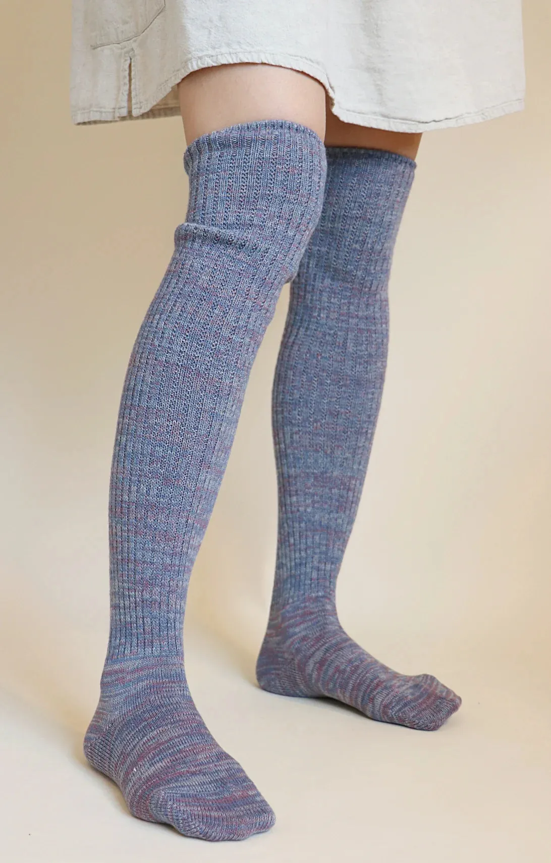 Scrunchy Over The Knee Lounge Wool Blend Socks