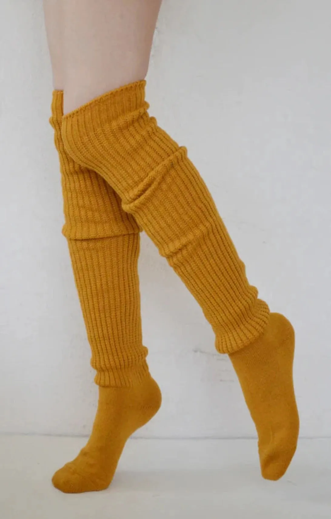 Scrunchy Over The Knee Lounge Wool Blend Socks