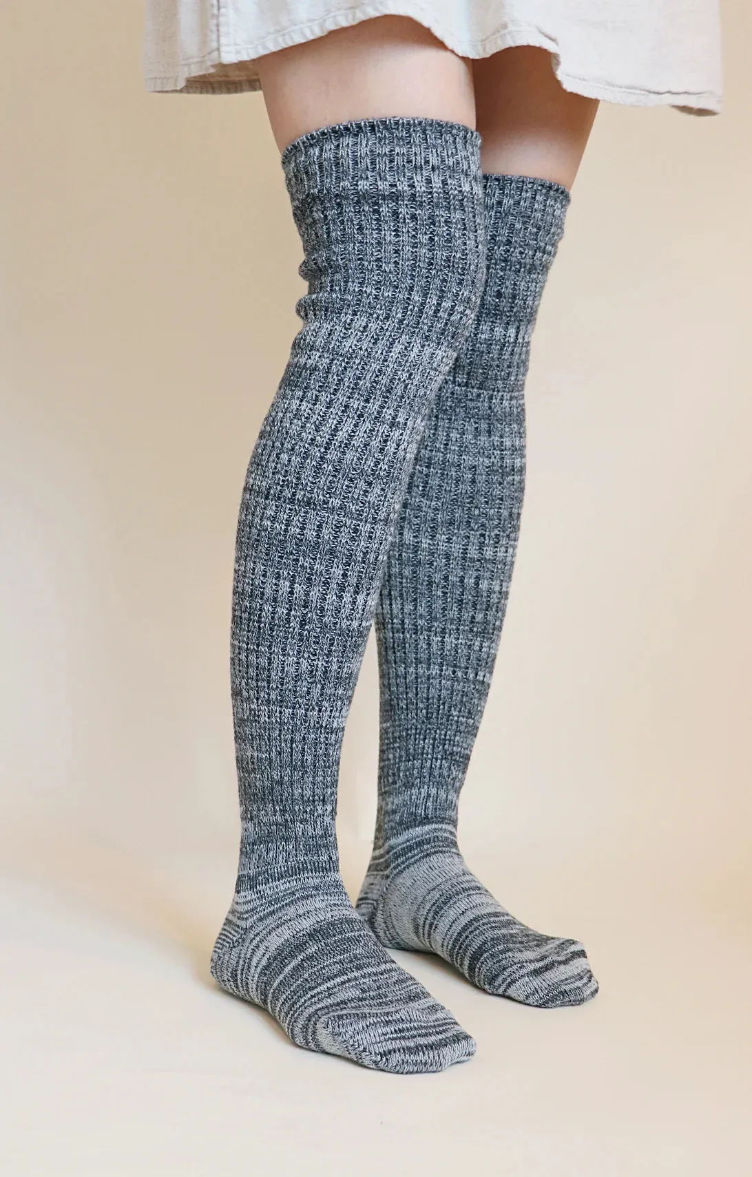 Scrunchy Over The Knee Lounge Wool Blend Socks
