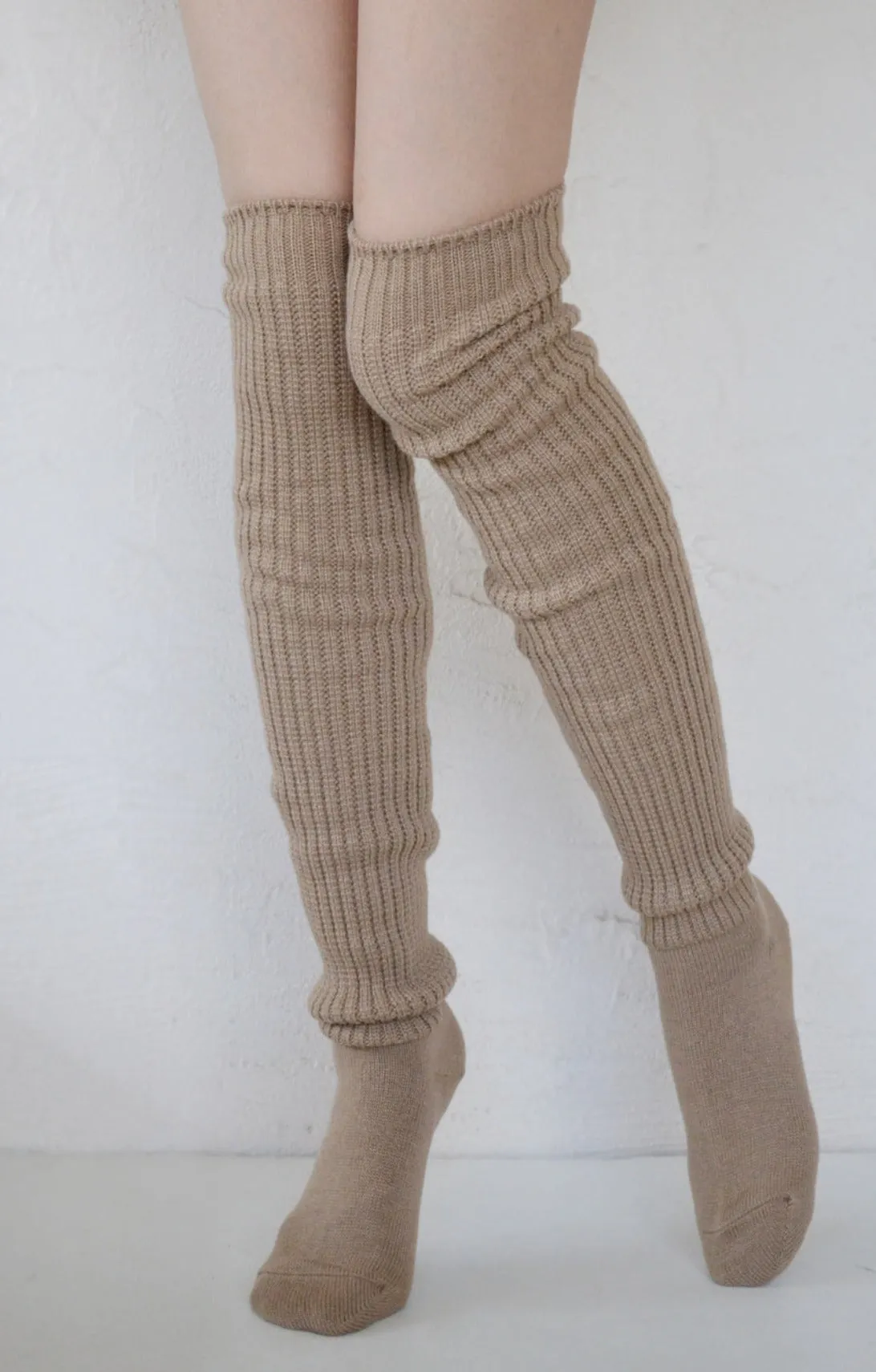 Scrunchy Over The Knee Lounge Wool Blend Socks