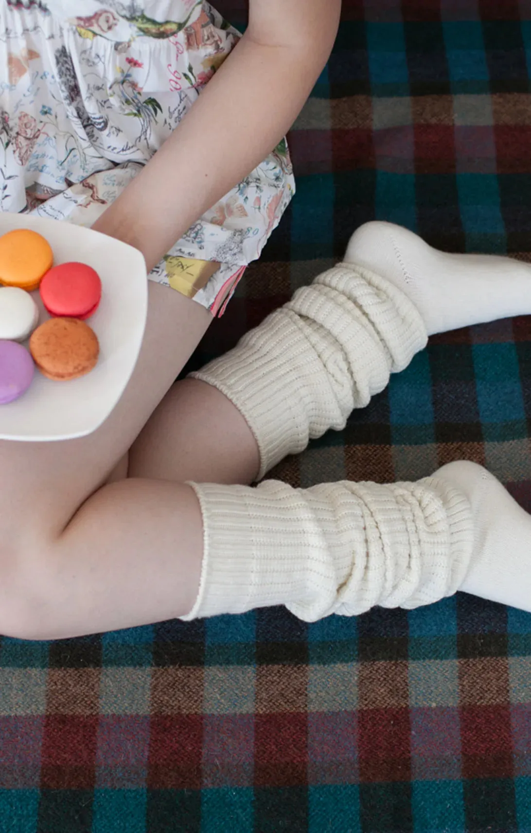 Scrunchy Over The Knee Lounge Wool Blend Socks