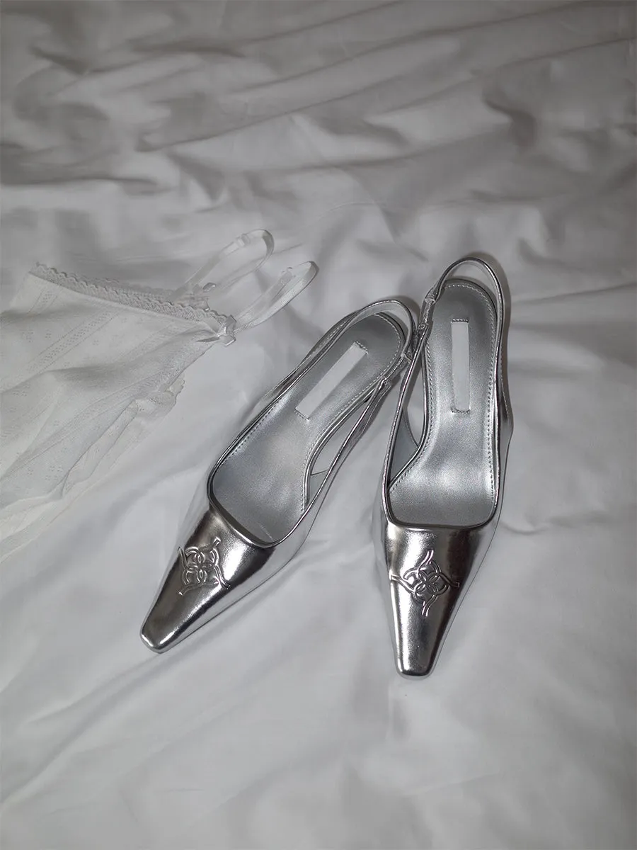 Shallow high heel toe sandals