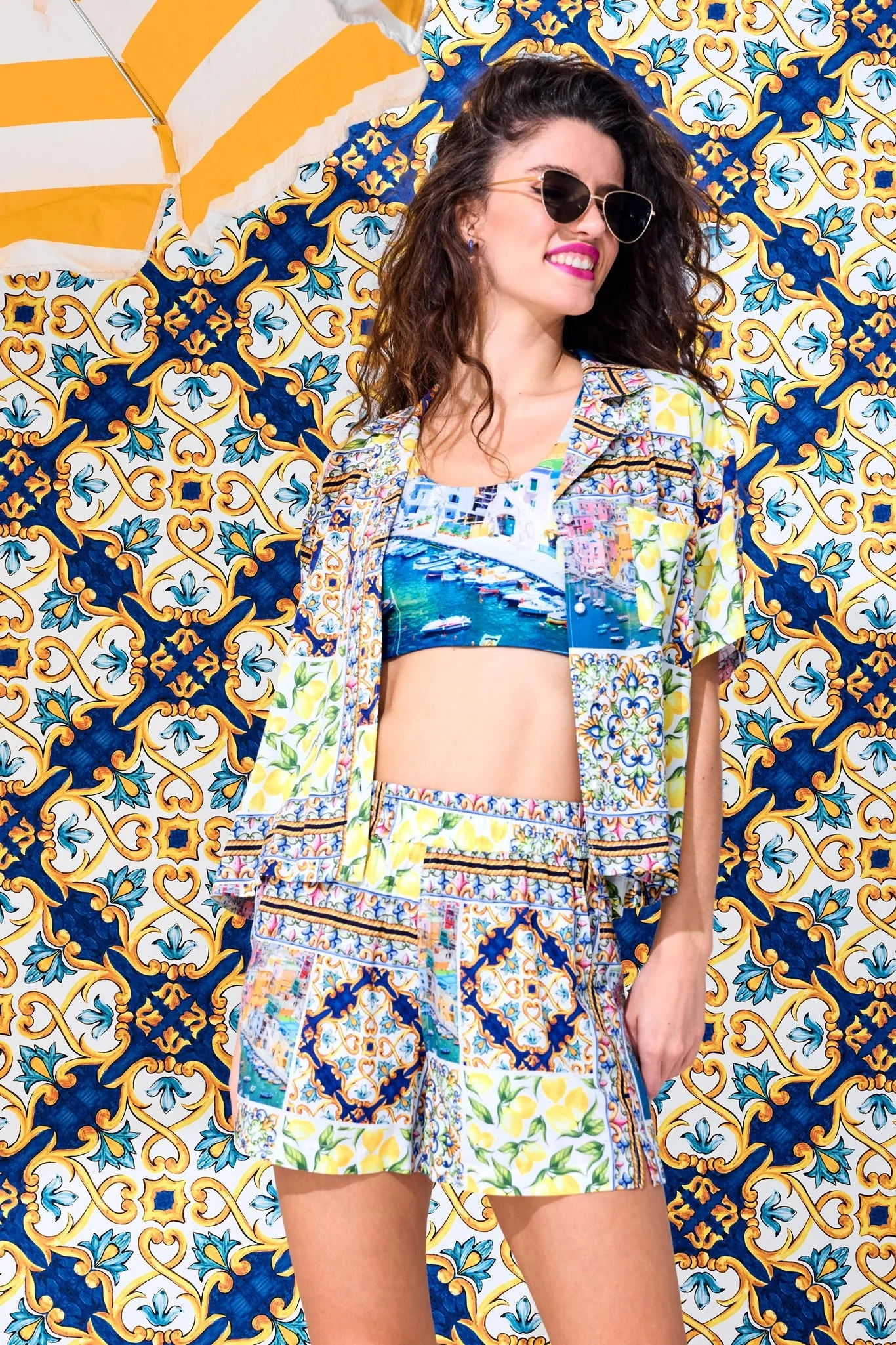 Short in Amalfi Patchwork