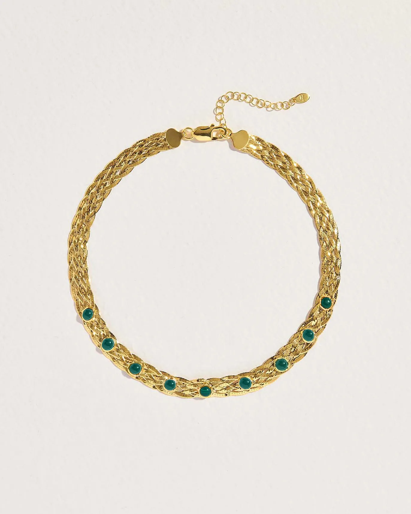 Studded Herringbone Jade