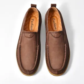 SywzX&xfybz Men's Casual Leather Shoes Cowhide Loafers Comfortable Driving Shoes