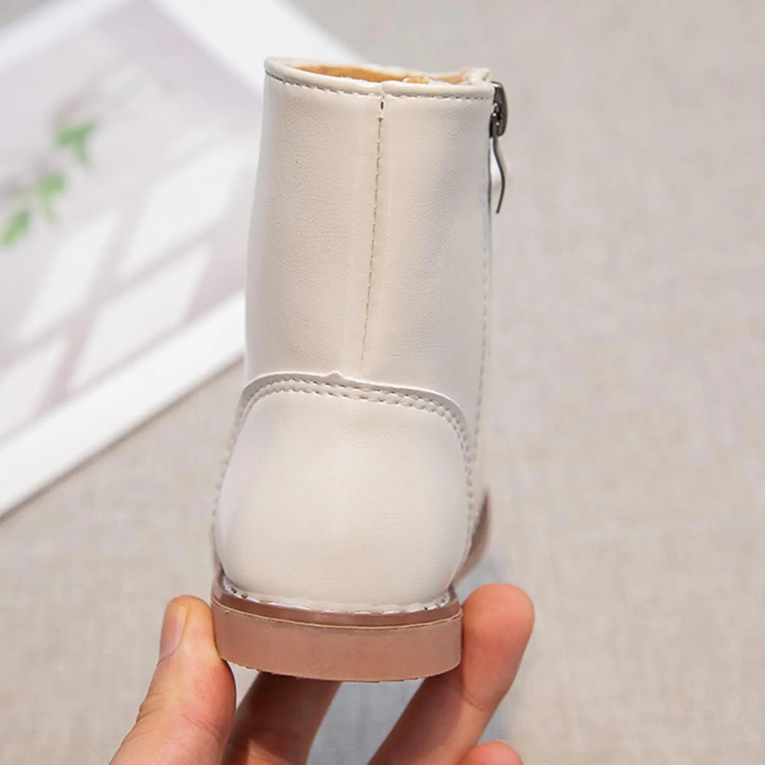 Toddler/Little Kid Girls Sweet Short Ankle Boots Heart Sequin Side Zipper Dress Booties 2024 Fashion Walking Shoes