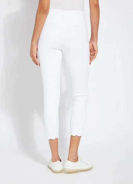 White Scallop Ankle Skinny