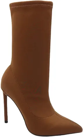 Women Pointed Toe Stiletto Short Boots High Heel Ankle Stretch Booties