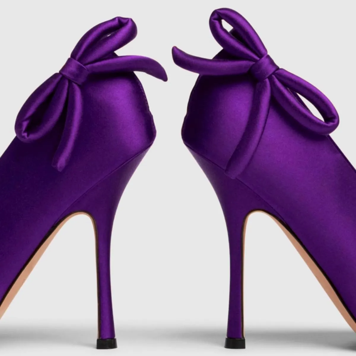 Women Satin Stiletto High Heels Pumps Bow Pointed Toe Dress Heels Sexy Party 4 inch Slim High Heel Pump Shoes Satin Closed Toe Dress Sandals Wedding Bridal Evening Stilettos 4-11 M US