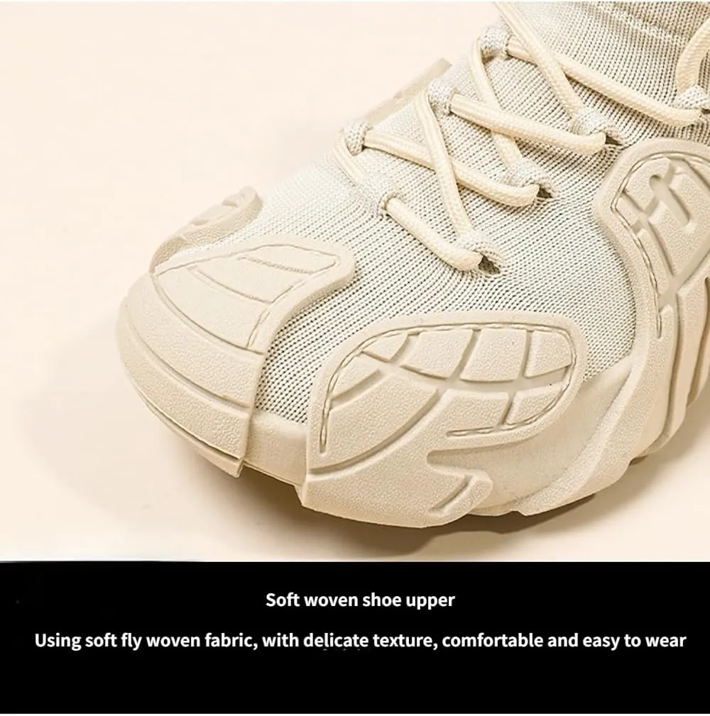 Women's Mesh Casual Sneakers Breathable Block Walking Shoes Lightweight Classic Soft Tennis Trainers