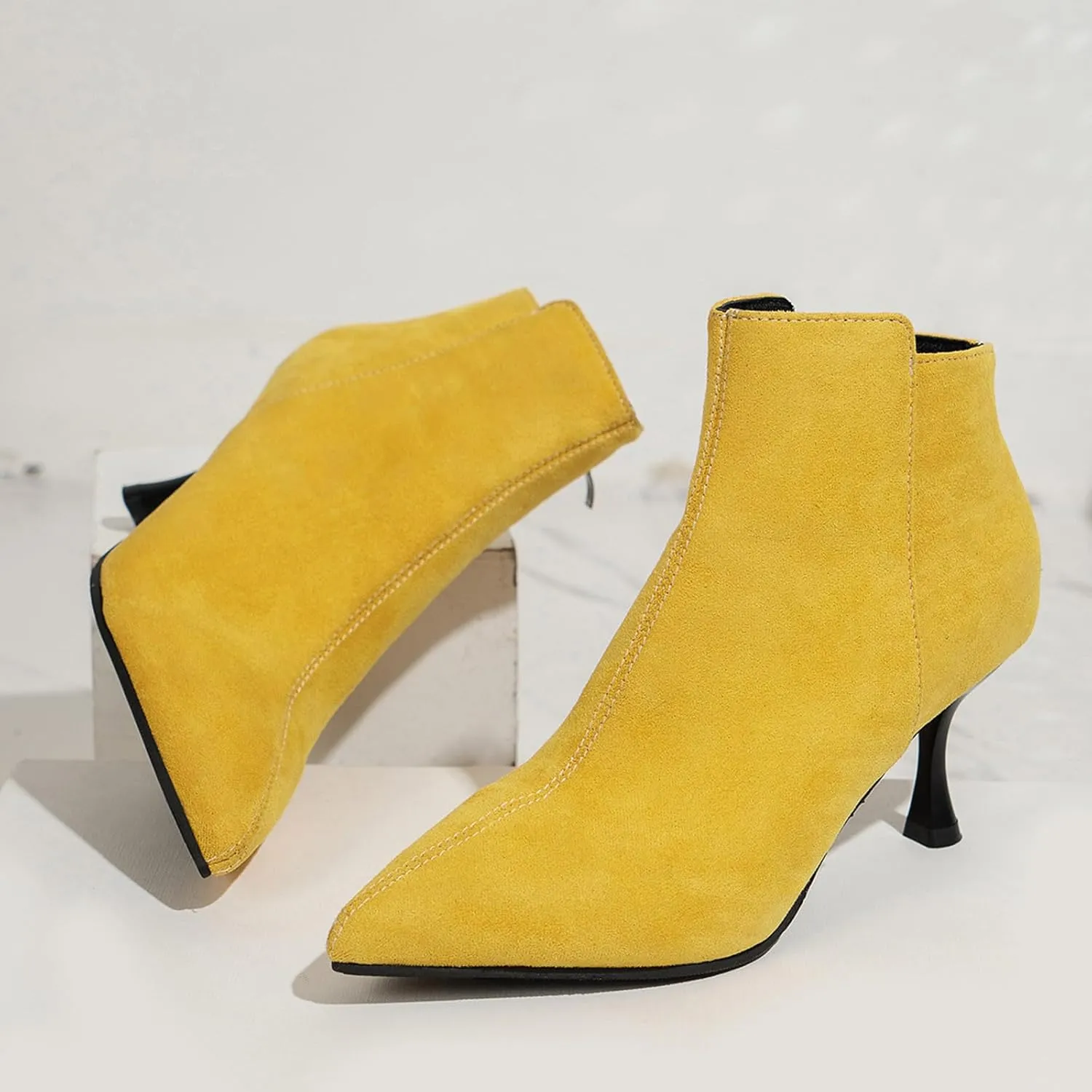 Women's Sittle Block Boots heels Side Zipper BootsKnee High Boots Casual Shoes Rain Boots Chunky Western Knee High Chukka