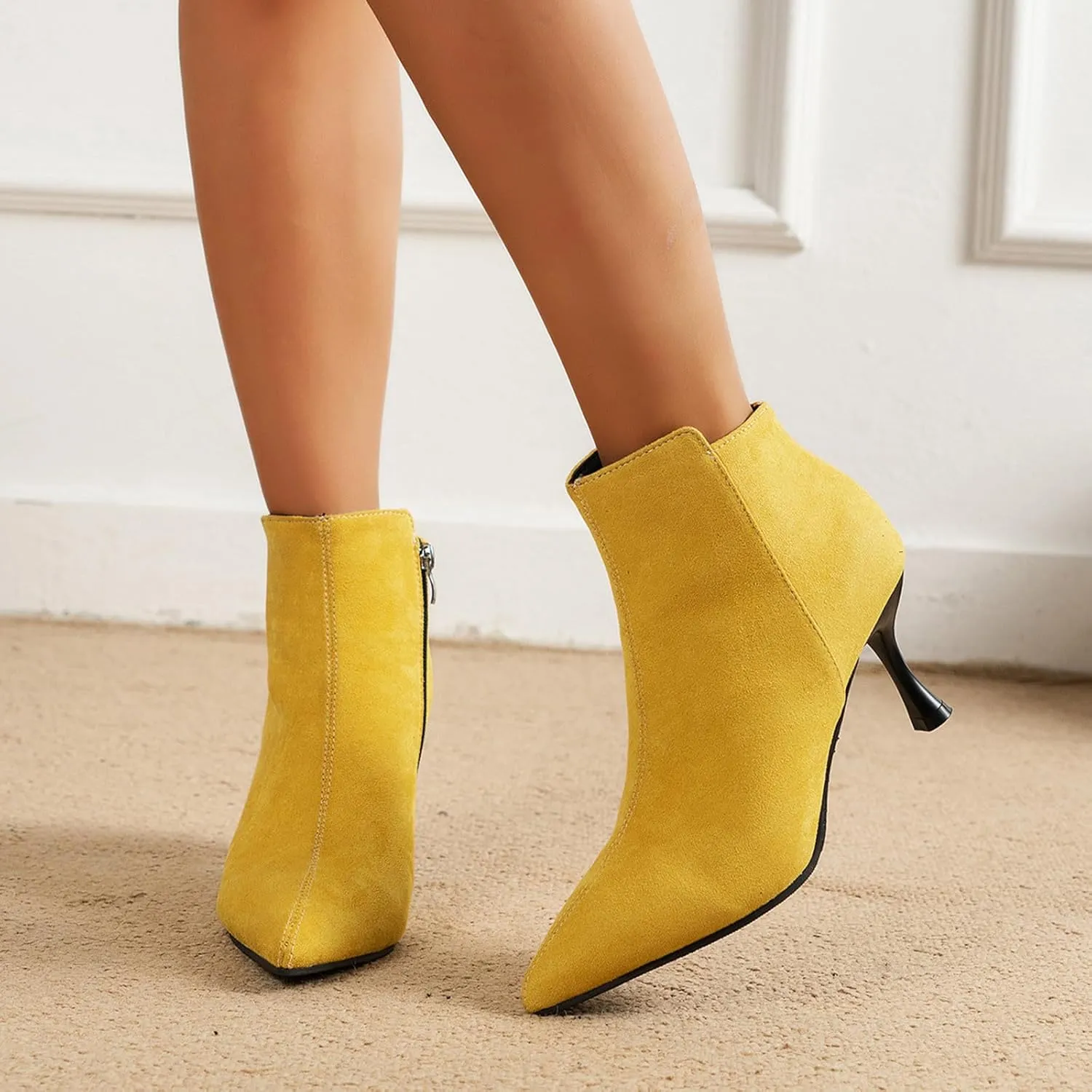 Women's Sittle Block Boots heels Side Zipper BootsKnee High Boots Casual Shoes Rain Boots Chunky Western Knee High Chukka