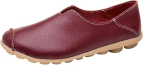 Women's Slip-On Loafers Lug Sole Non Slip Shoes Soft Lightweight Walking Driving Shoes Versatile Heeled Casual