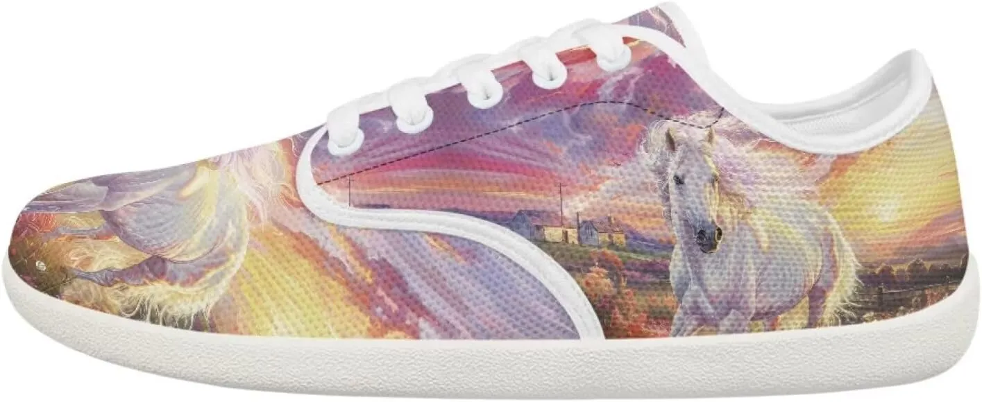 Women's Work Shoes Casual Skate Shoes Lace-Up Running Sneakers Basketball Driving Walking Shoes
