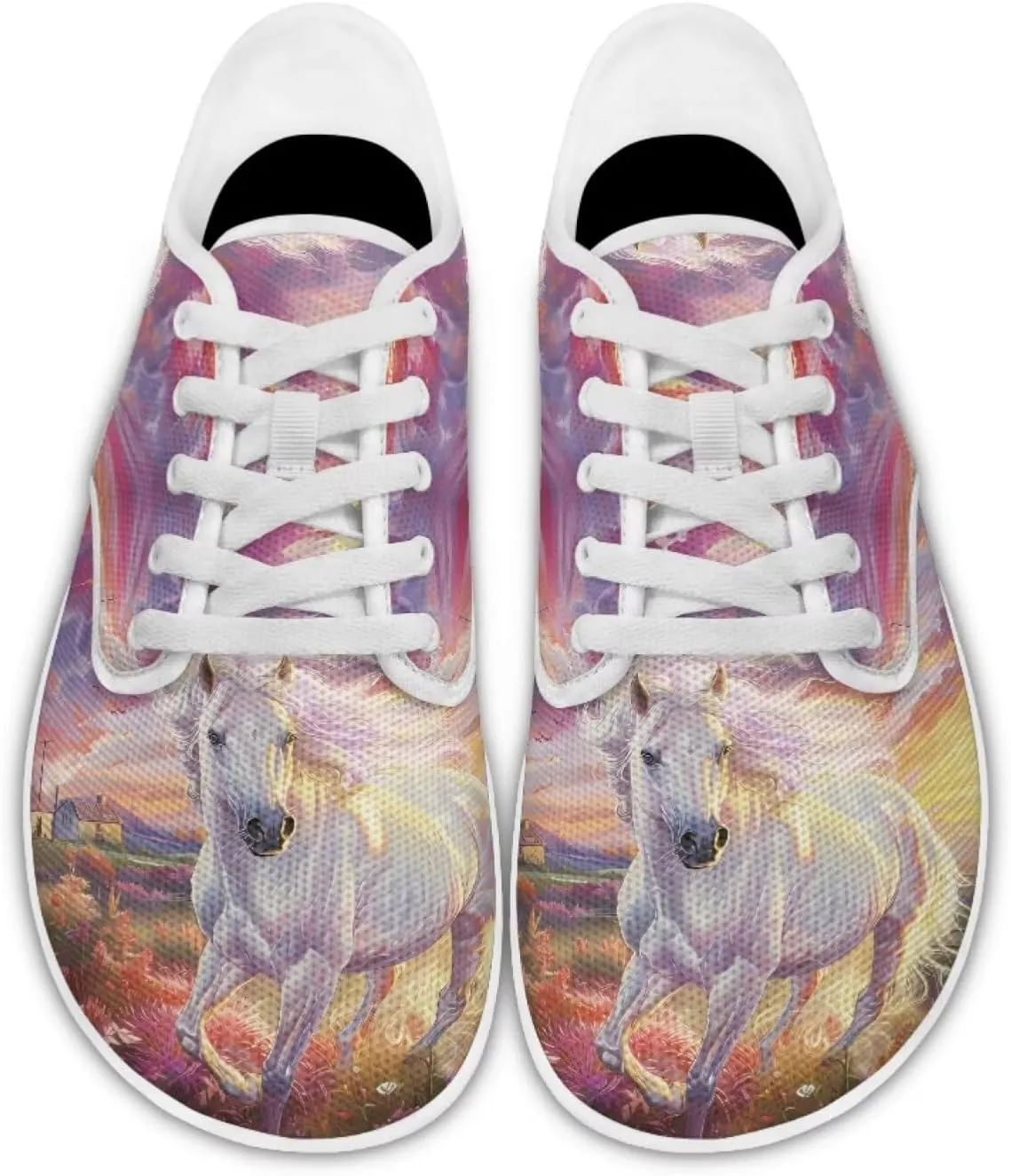 Women's Work Shoes Casual Skate Shoes Lace-Up Running Sneakers Basketball Driving Walking Shoes