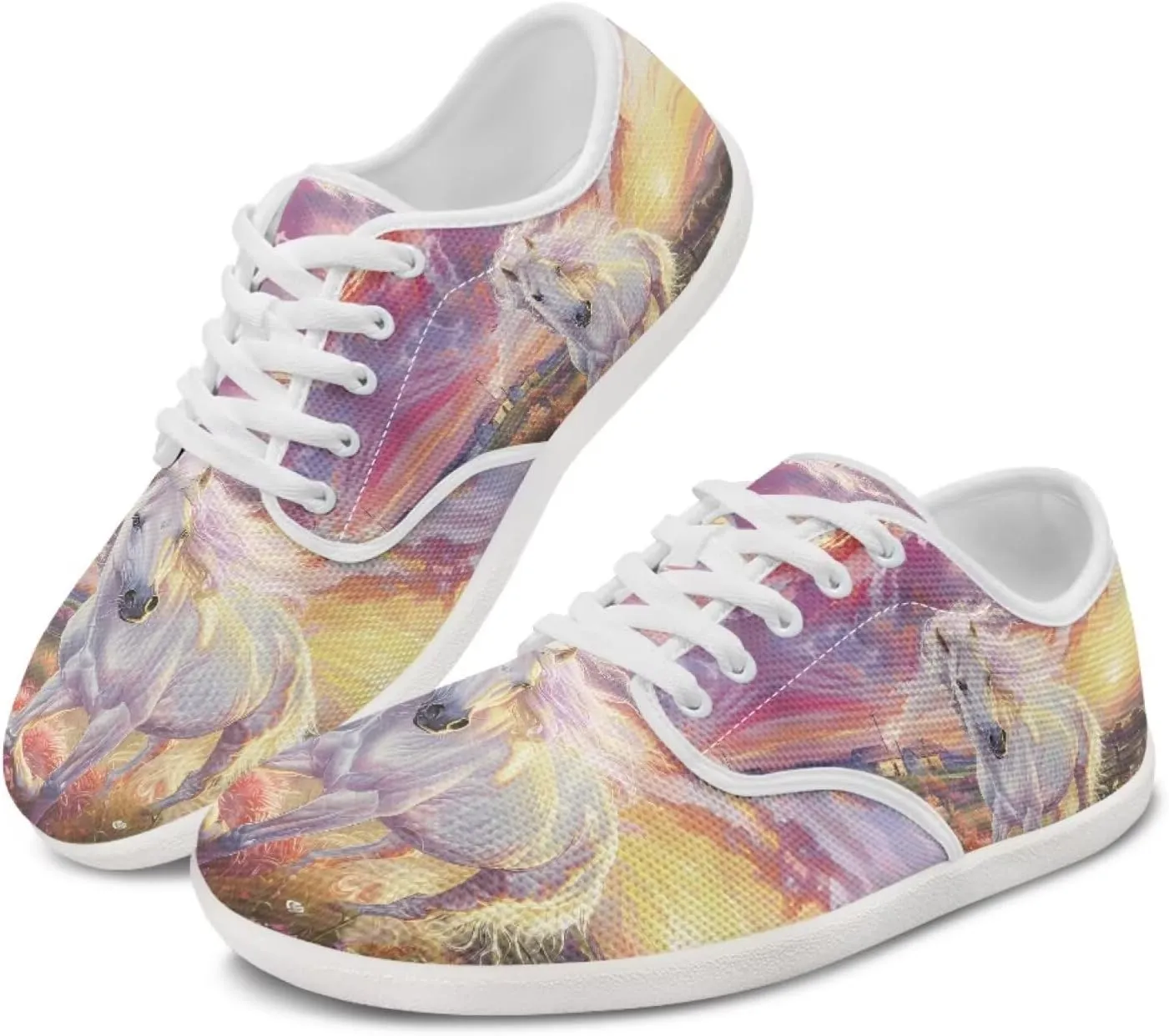 Women's Work Shoes Casual Skate Shoes Lace-Up Running Sneakers Basketball Driving Walking Shoes