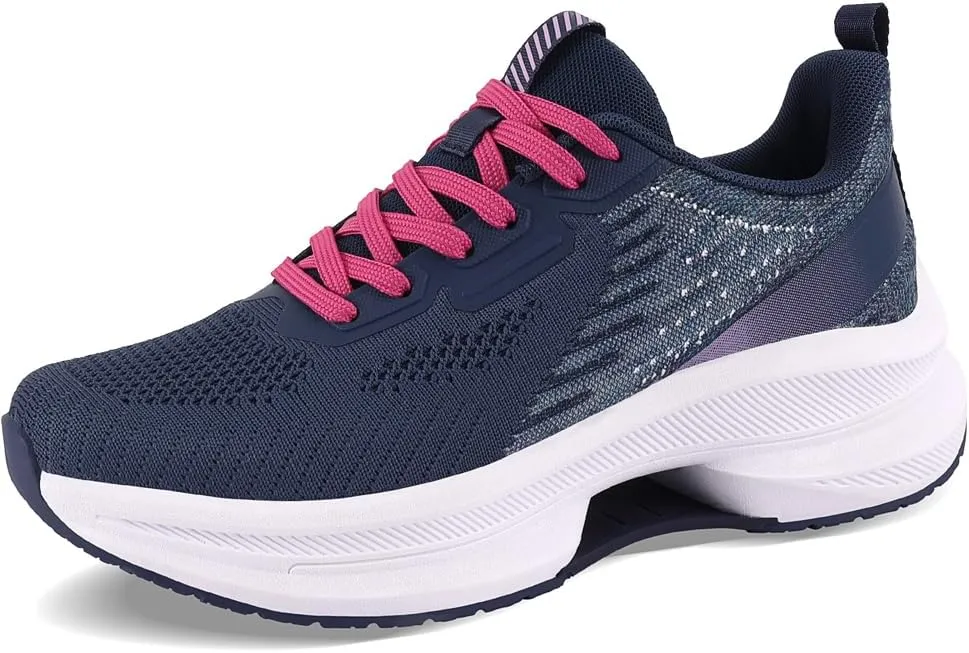 WONESION Women's Non Slip Walking Running Shoes Lightweight Athletic Tennis Sport Fashion Sneakers for Gym Work Nursing