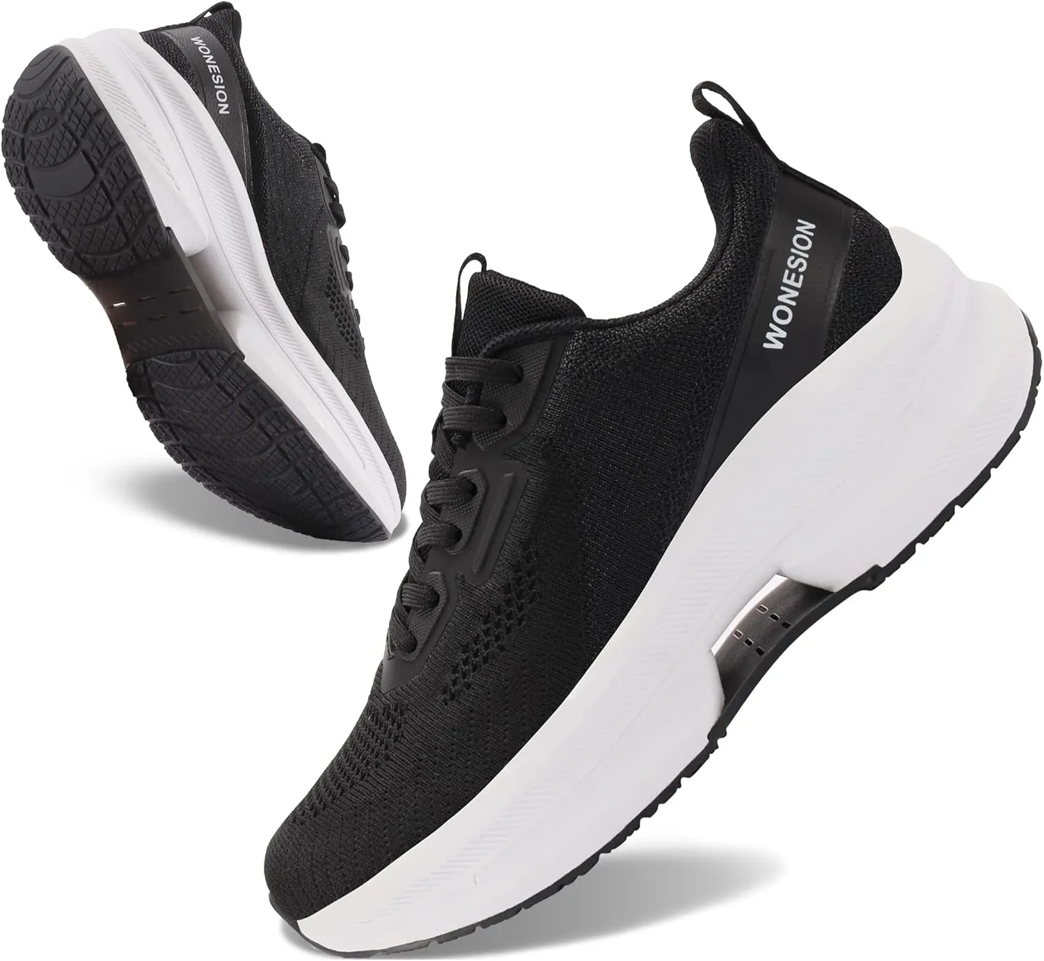 WONESION Women's Non Slip Walking Running Shoes Lightweight Athletic Tennis Sport Fashion Sneakers for Gym Work Nursing