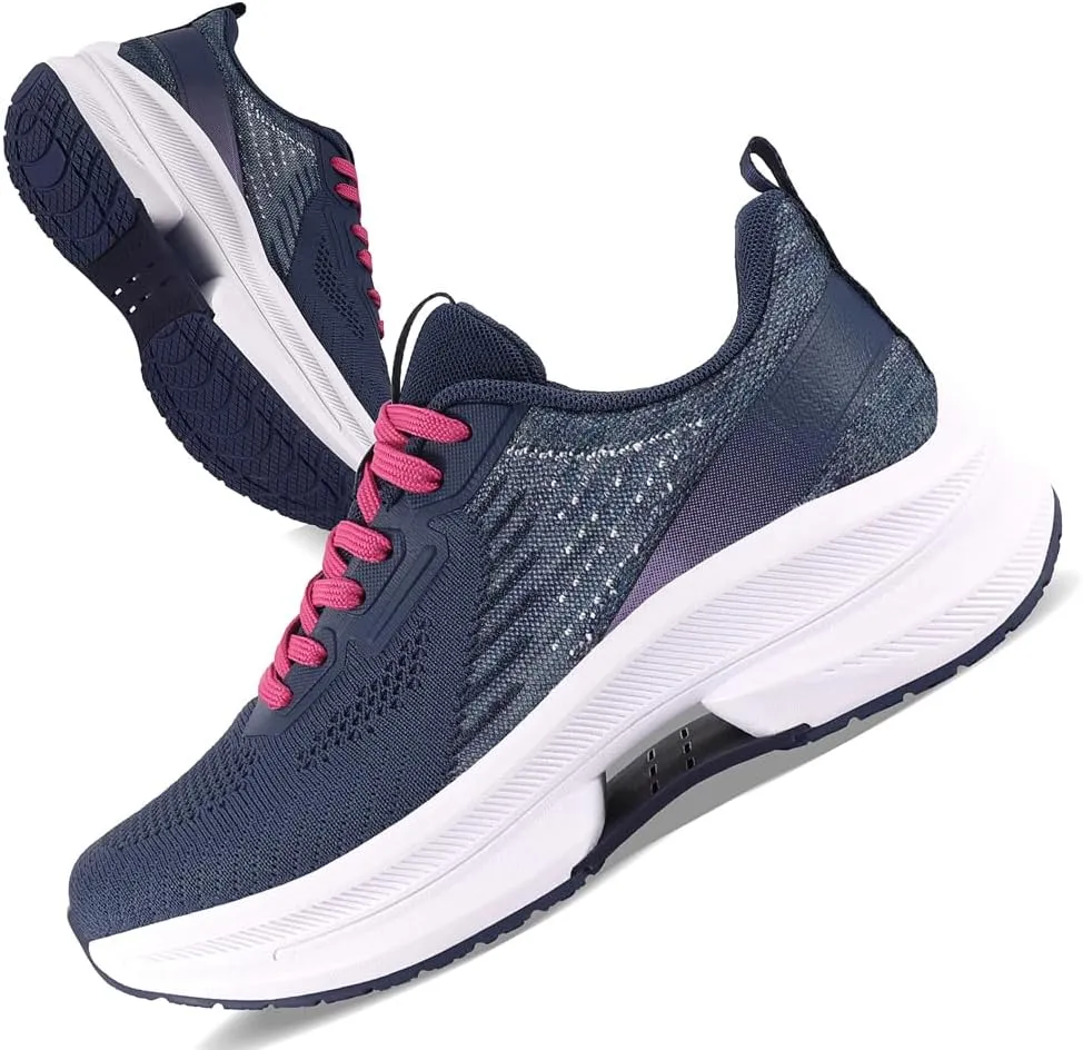 WONESION Women's Non Slip Walking Running Shoes Lightweight Athletic Tennis Sport Fashion Sneakers for Gym Work Nursing