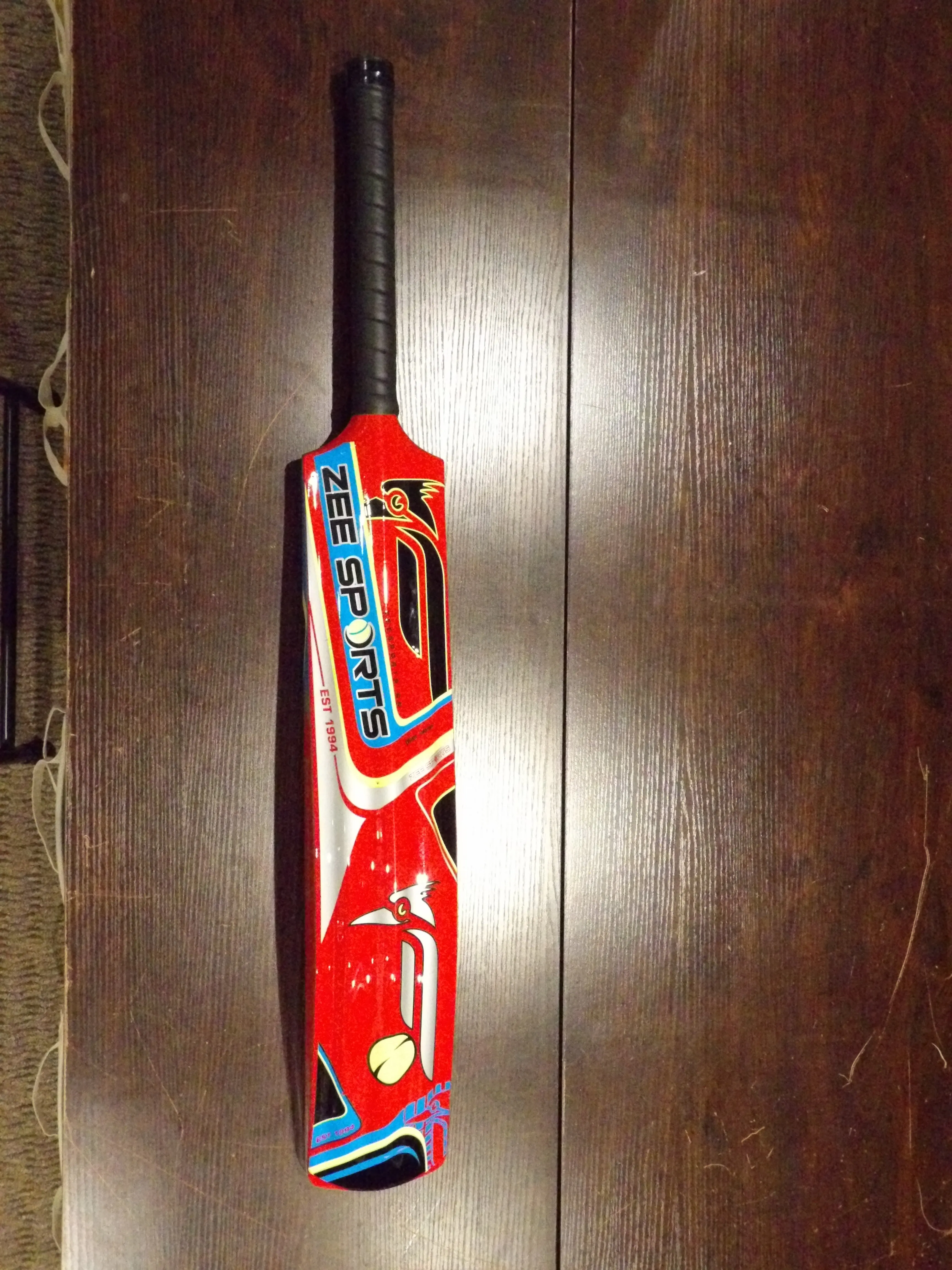 Zee Sports Cricket Bat Woodpecker Fiberglass Tennis Bat, Red